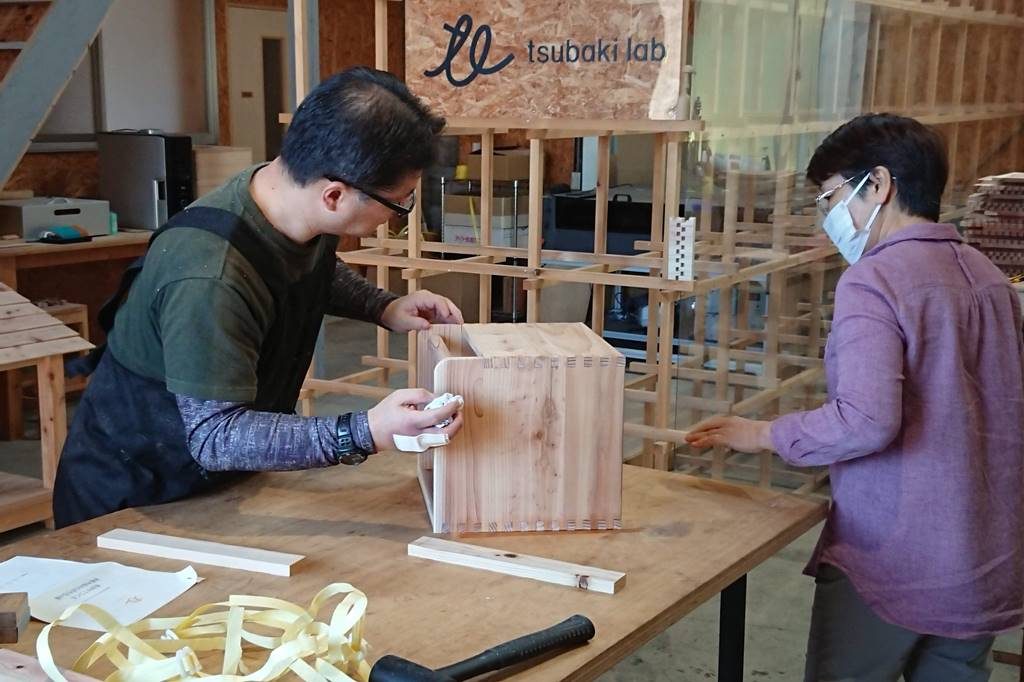 長良川おんぱく　おもちゃ箱　長良杉　ツバキラボ　ワークショップ　ものづくり　木工　木工教室
