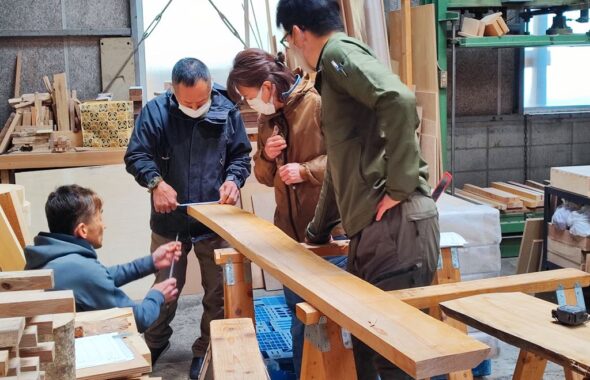 ツバキラボ　レッスン　木工技術6日間コース 木工教室 スツール