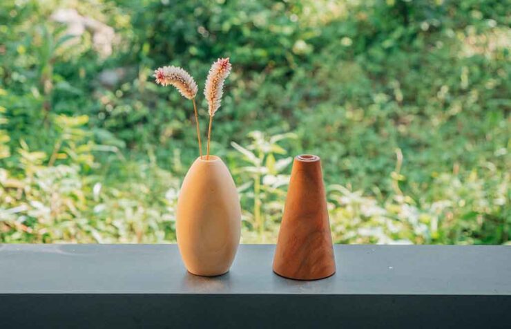 アクティブG GIFUクラフトフェア 木工旋盤 一輪挿しづくり 木工旋盤 ツバキラボ