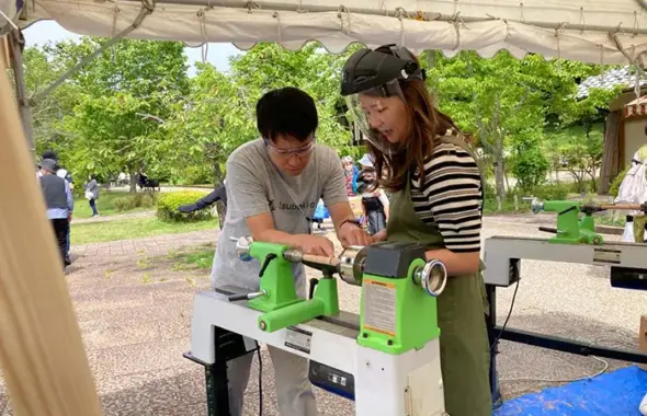 ぎふグリーンライフフェスティバル ぎふ緑化フェア 木工旋盤 ツバキラボ