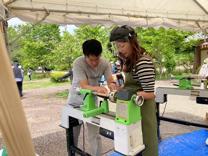 ぎふグリーンライフフェスティバル ぎふ緑化フェア 木工旋盤 ツバキラボ