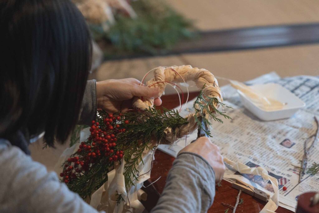 体験 IBUCAL しめ飾り 伊藤建具 kisigoto