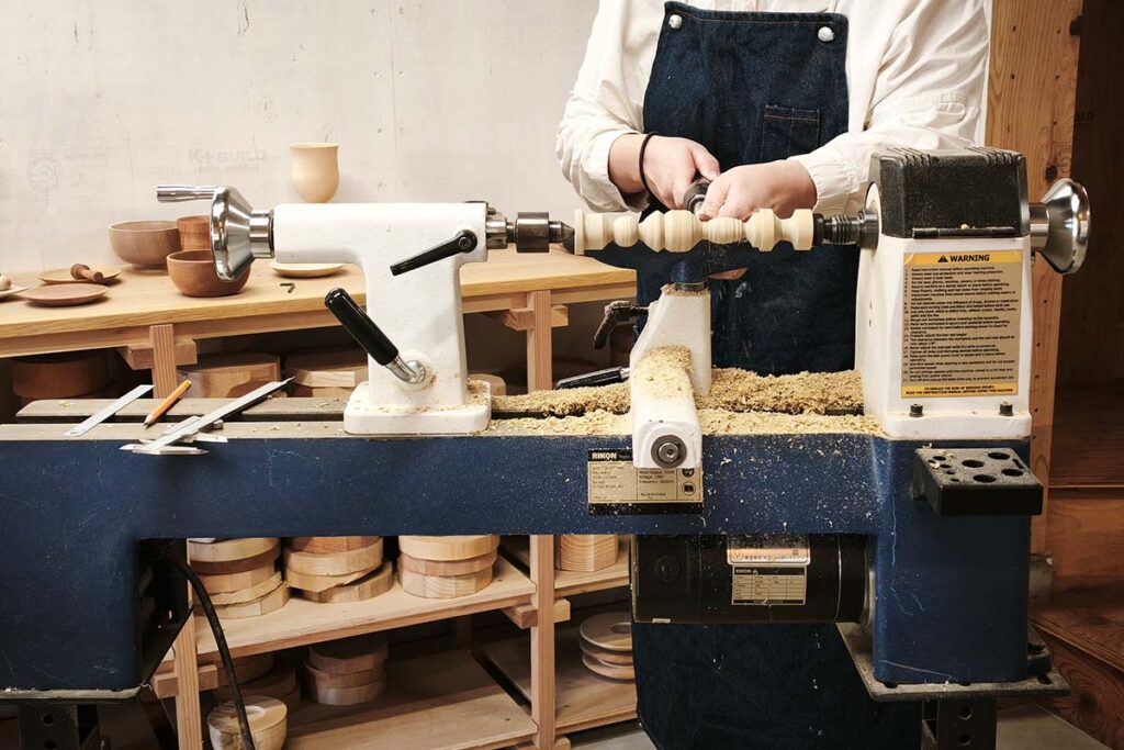 木工旋盤レッスン ツバキラボ 地域おこし協力隊