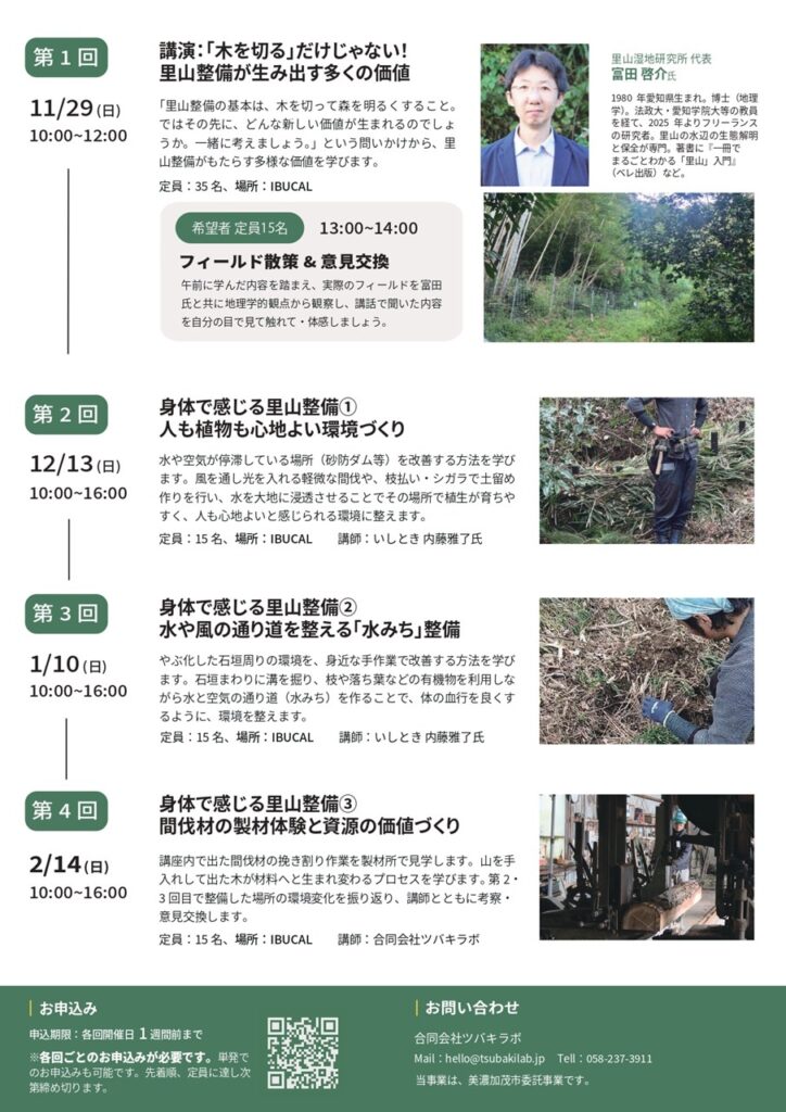 里山整備講座 美濃加茂市 地域材